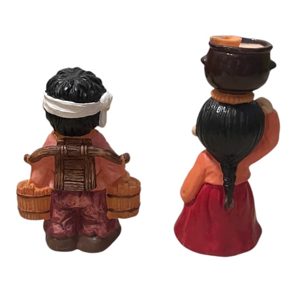 Set of 2 Vintage KOREART Figurines Boy and Girl - Hand-painted Asian Art Decor - Picture 3 of 8